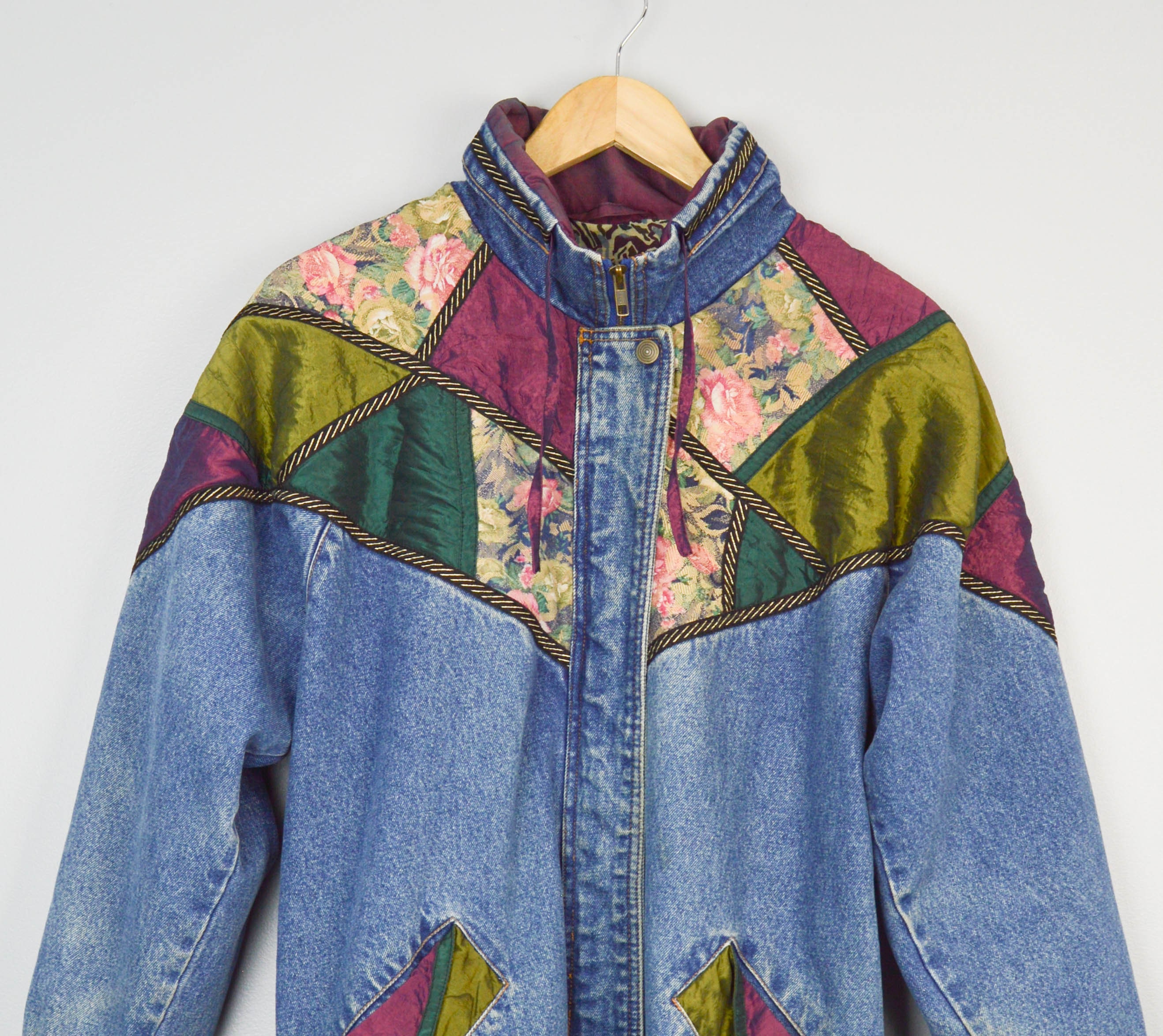 80s 90s Oversize Denim Jacket Small Vintage Jean Jacket | Etsy