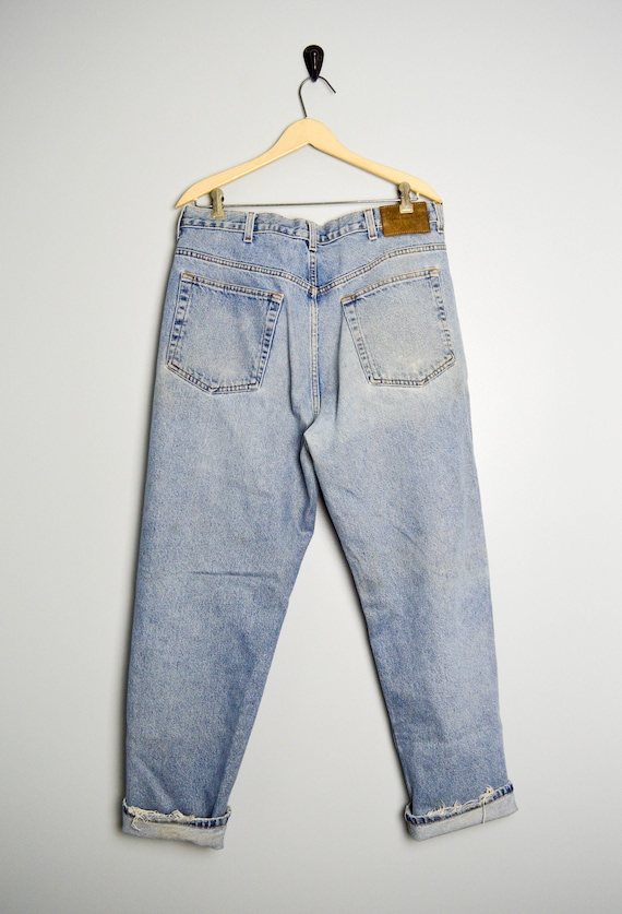 Vintage 90s Distressed Calvin Klein Jeans 36, Vintage Clothing, 90s  Clothing, Boyfriend Jeans, Stained Jeans, 90s Jeans, Grunge Jeans 