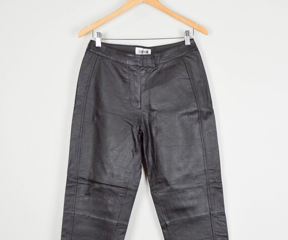 Vintage Petite Leather Pants 30, Vintage Clothing,