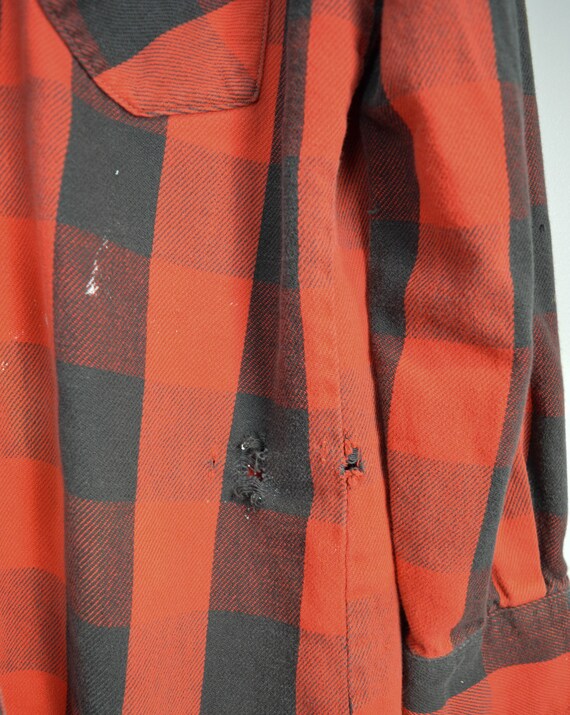 80s Distressed Vintage Wrangler Flannel Shirt Med… - image 6