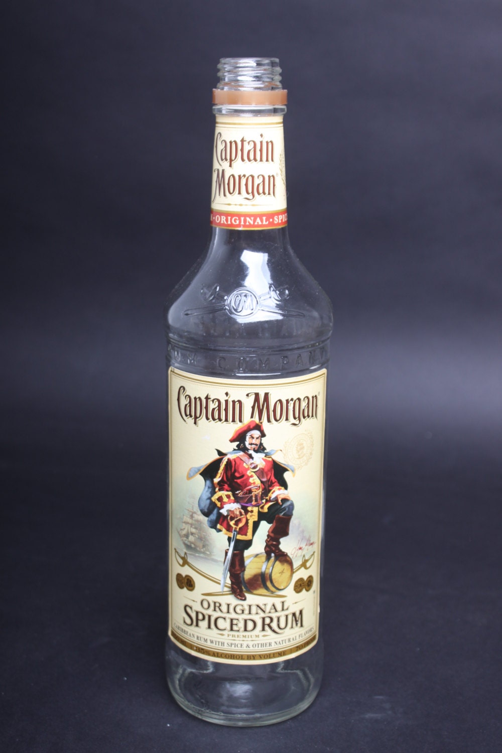 Empty Liquor Bottle Captain Spiced Rum Various Etsy