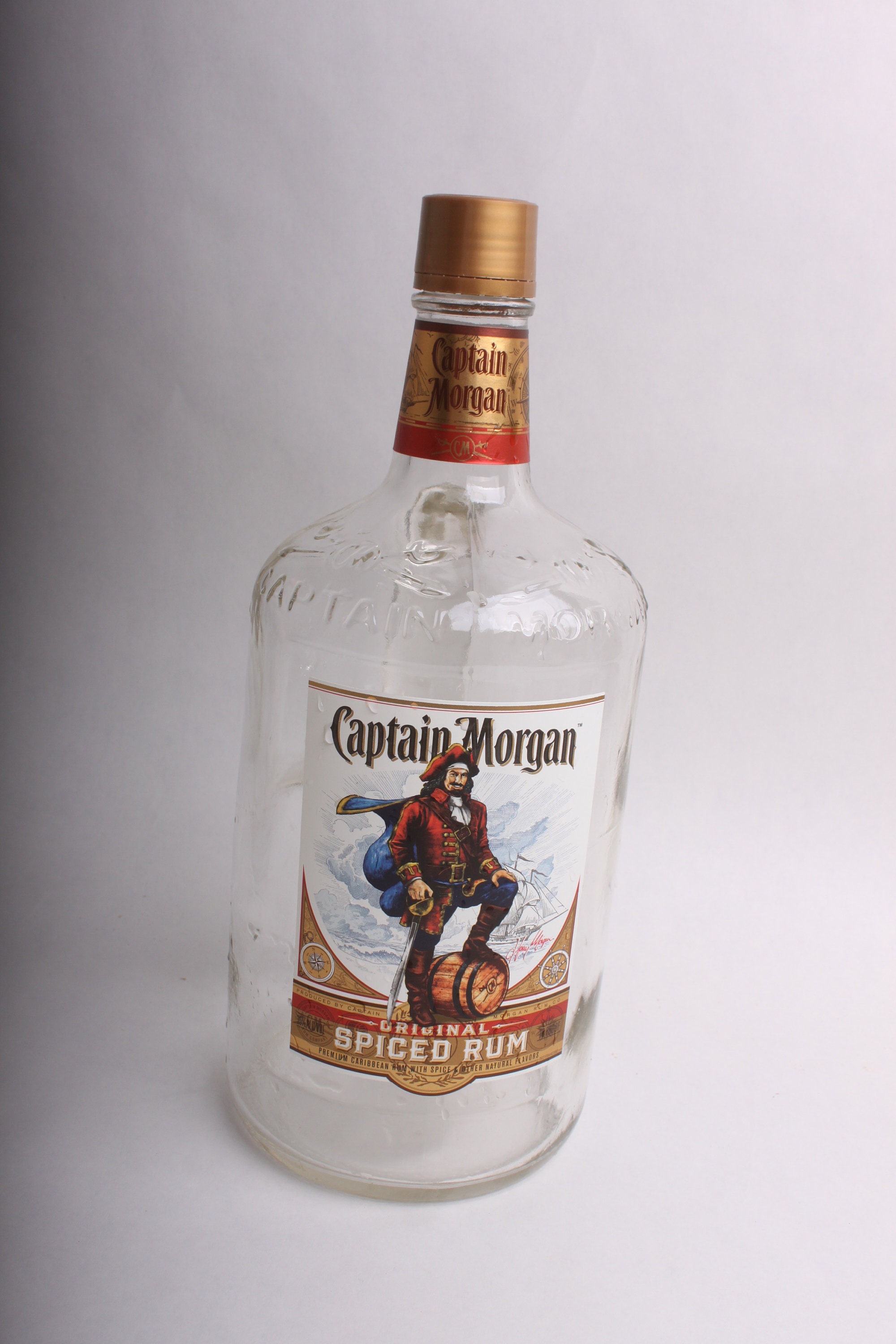 Bottiglia di liquore vuota Captain Handle BIG Bottle Etsy