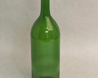 GROTE lege fles voor decoratief gebruik: groen