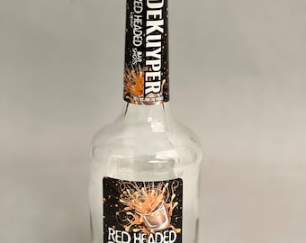Garrafa de licor vazia - Dekuyper Red Headed Burst 750 ml