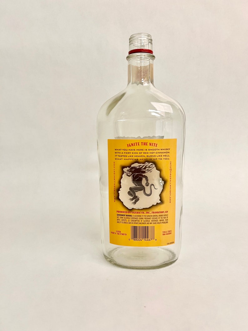 Empty Liquor Bottle Fireball 1L - Etsy