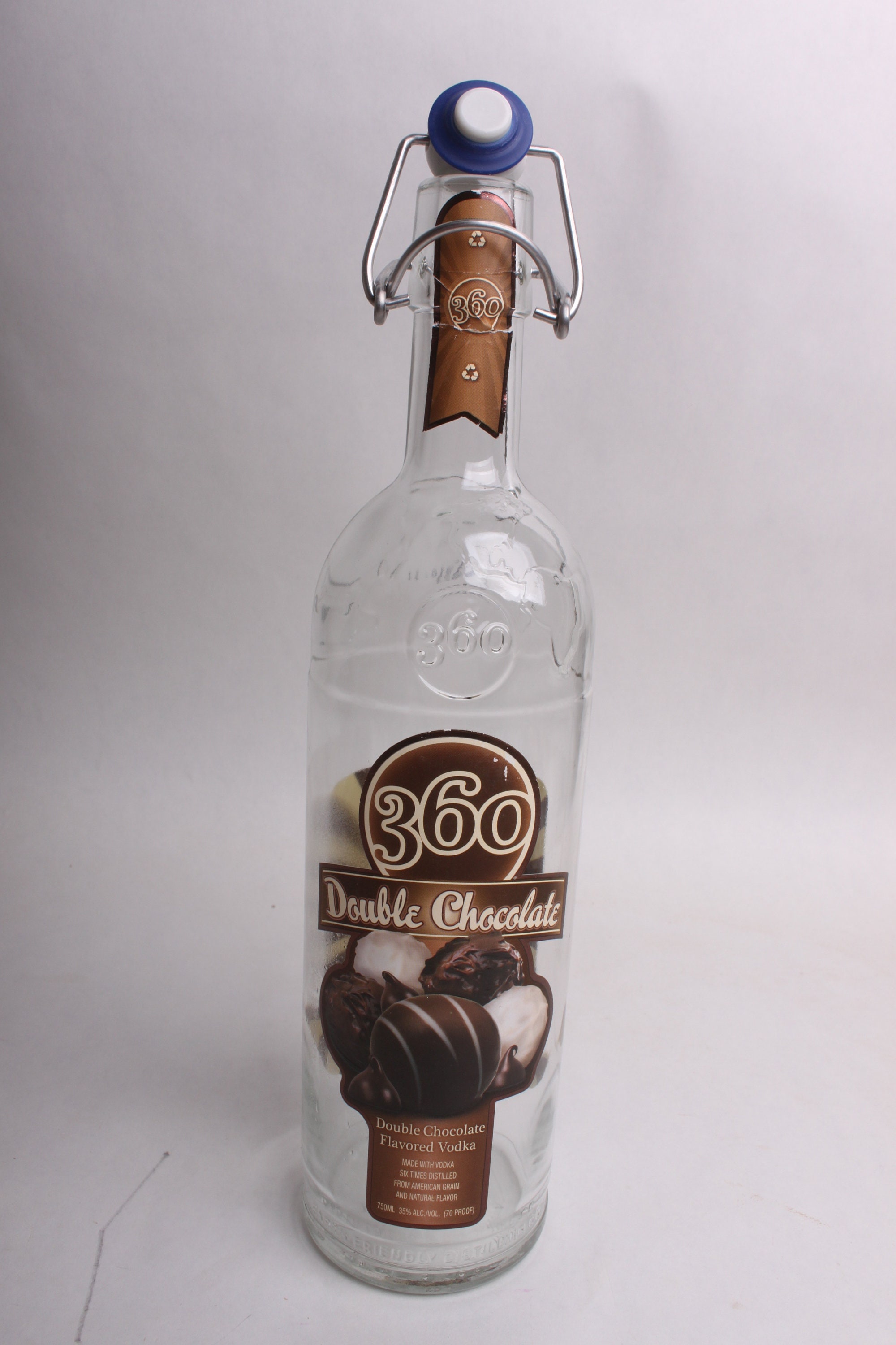 Empty Liquor Bottle 360 Vodka Double Chocolate 750 Ml Etsy