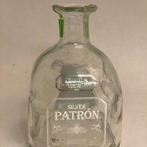 Empty Liquor Bottle --  Silver Patron  750ml