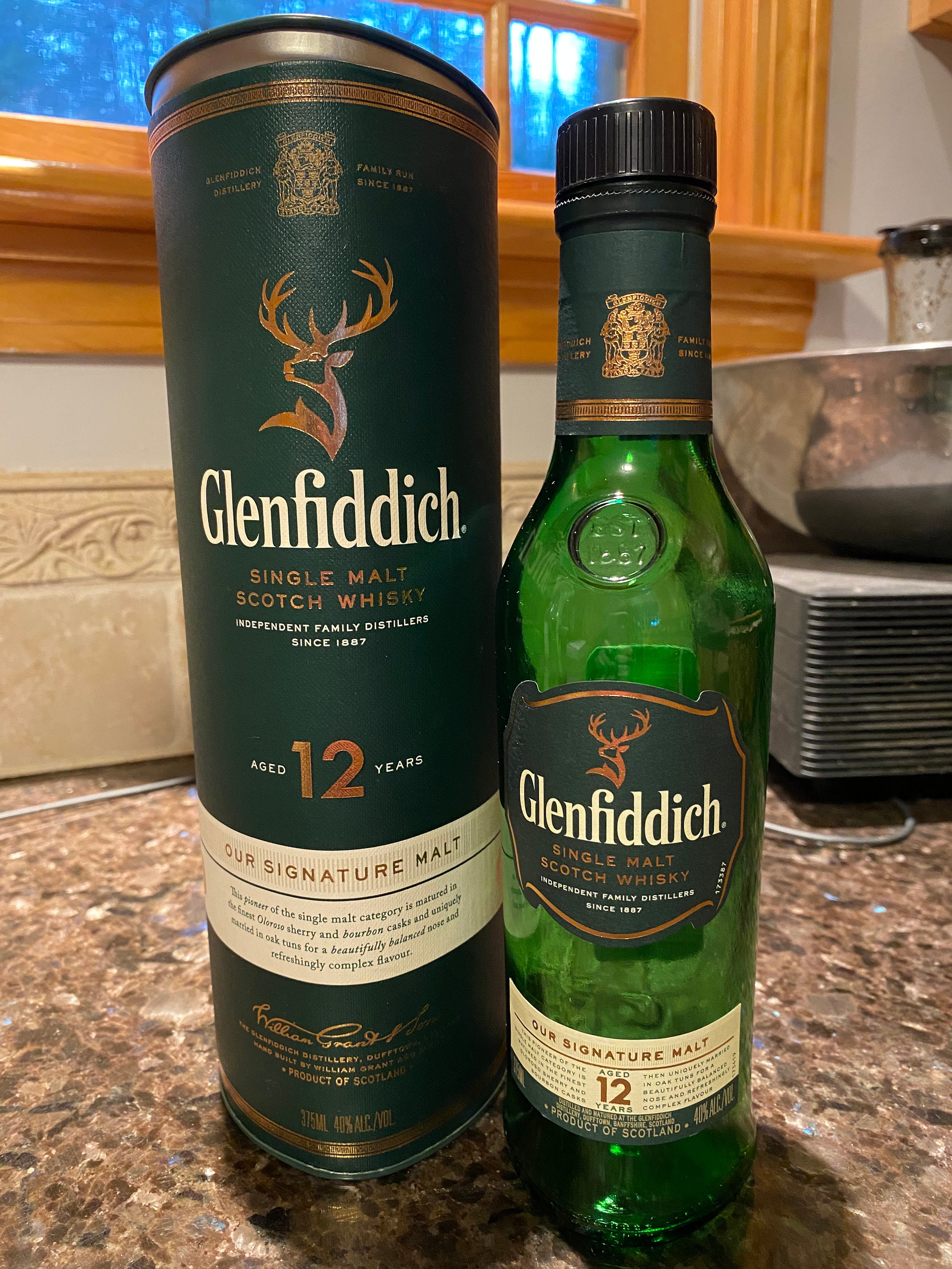 Empty Liquor Bottle Glenfiddich 12 Year Old 375ml with Etsy