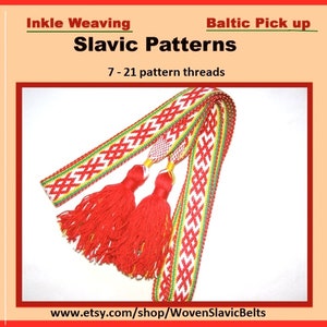 Inkle Weben Baltic Pick-up Slavic Patterns Album / Sammlung von 27 Schemata für 7-21 Fäden