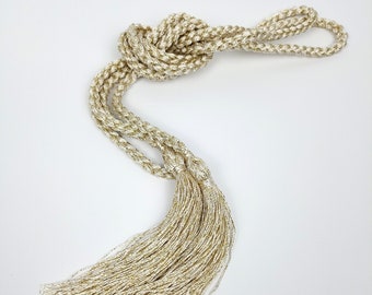Gold Braided Rope Belt: Women's Tassel Waist Cord - Etsy