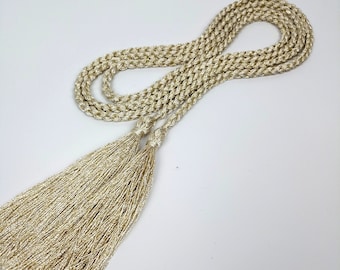Gold Rope Belt Braided Waist Belt Women Cord Belt Christmas Accessory