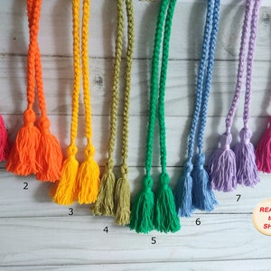 Rope Belts with tassels, Cotton woven belts for women