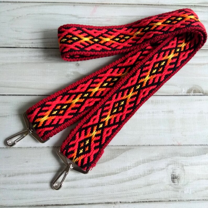 Adjustable Crossbody bag strap Hand Woven Bag Strap Bright Etsy