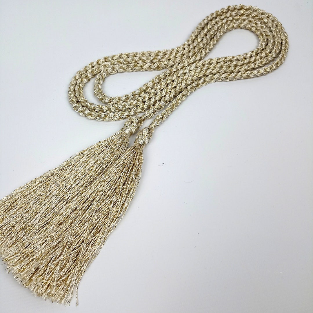 Gold Rope Belt, Braided Waist Belt Women, Cord Belt, Christmas