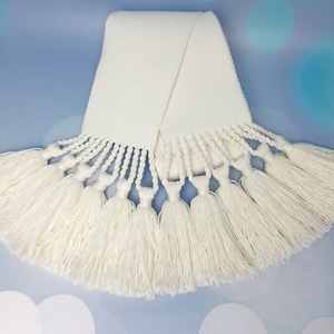 Handwoven Cotton Tassel Belt: Wide Waist Sash, Custom Colors