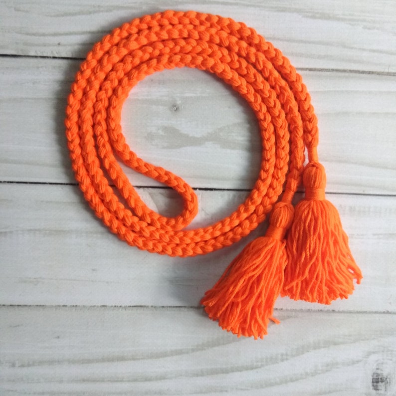 Braided Boho Belts Handmade Cotton Rope Belt with tassels Etsy