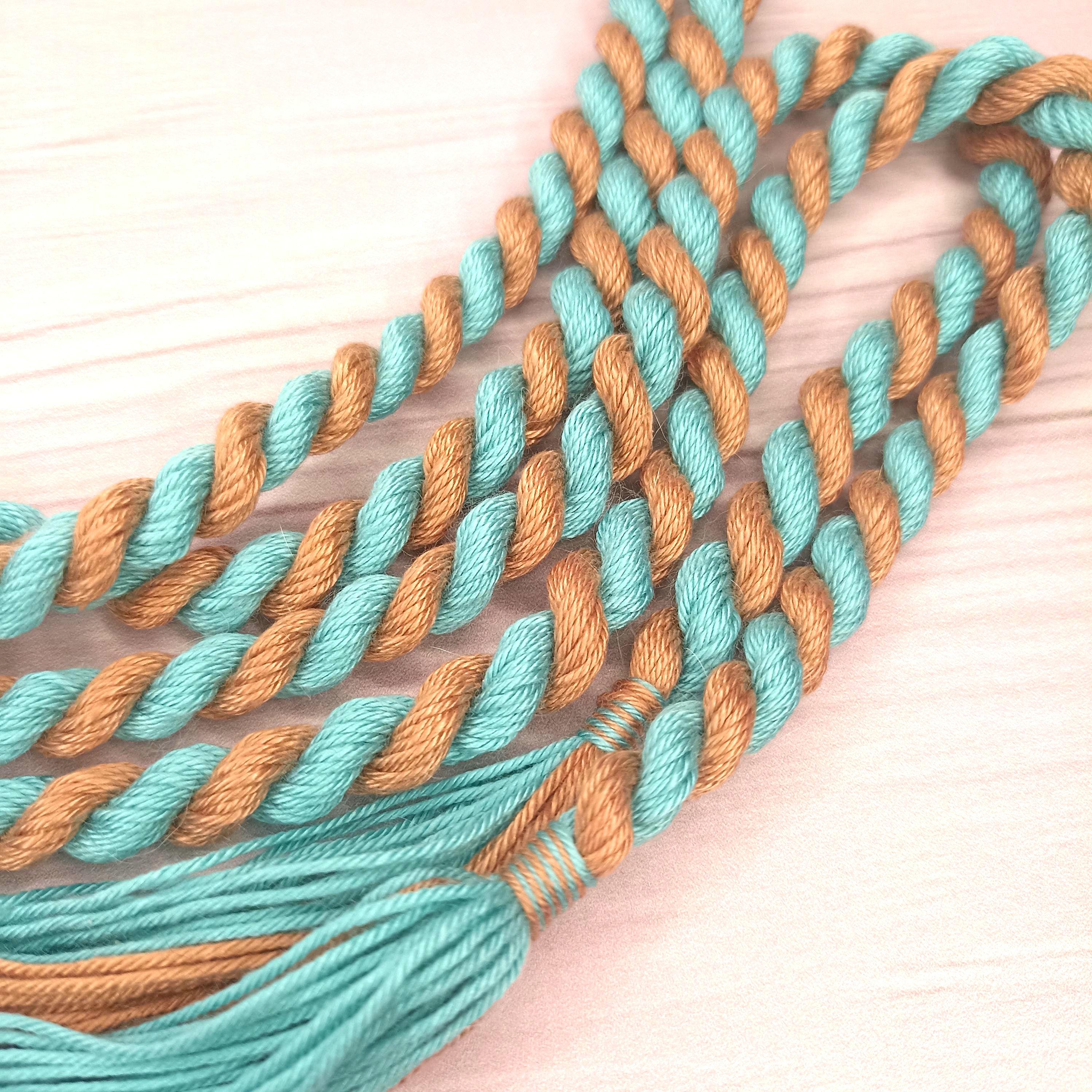 Turquoise, jeweled Rope belt Artemis Rope Belt in Turquoise and Crystal Beading main image 3