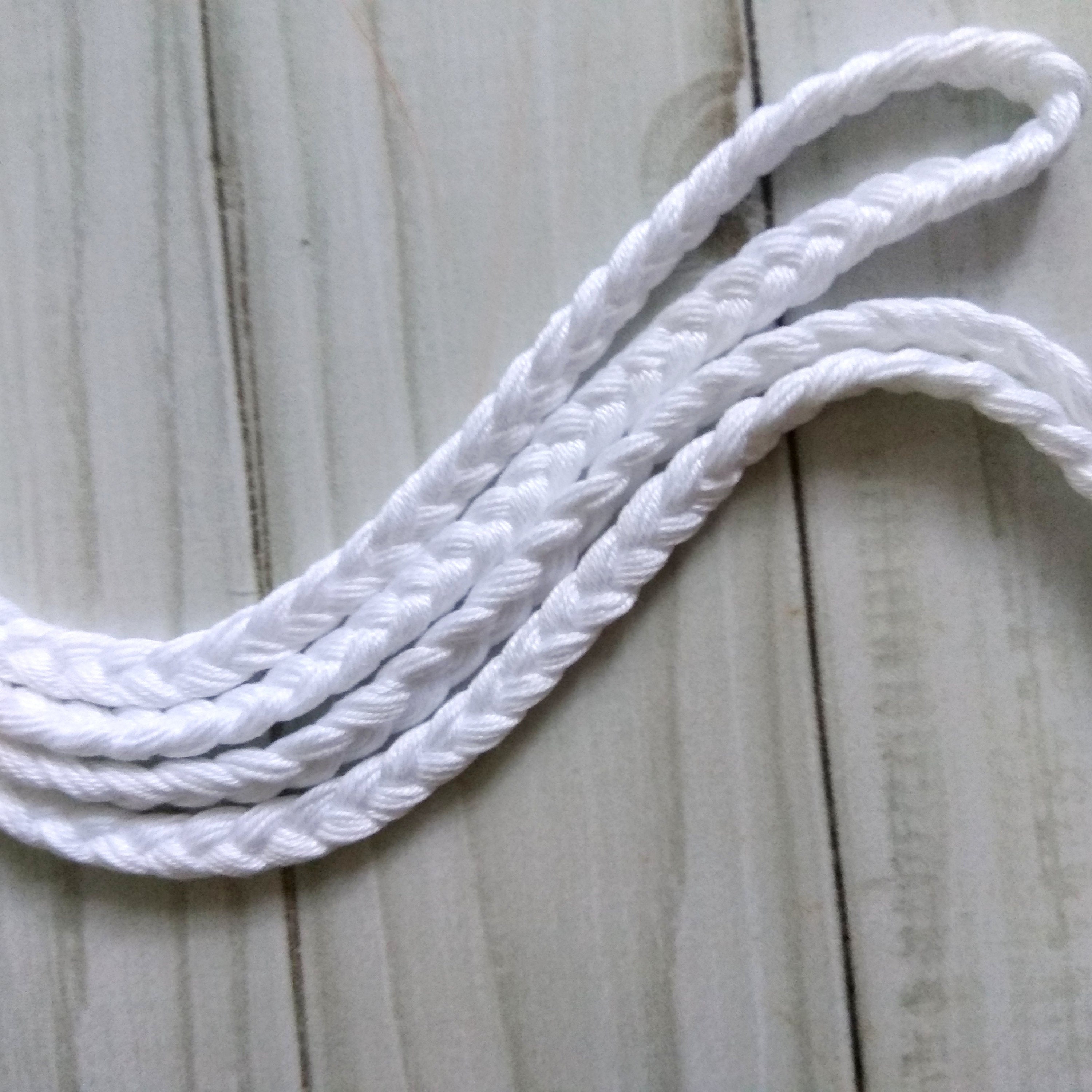 White Braided Rope Belt With Tassels Handmade Cotton Dress Etsy