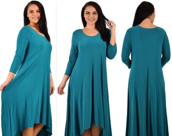 dark teal plus size dress