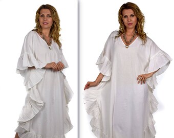 gauze caftan dress