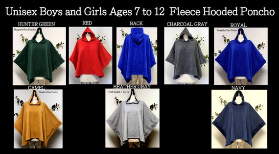 boys hooded poncho