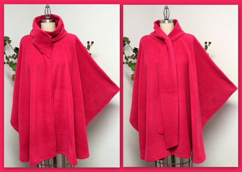 Ultimate Travelers Full Size Poncho Plus Size Poncho Fleece Etsy