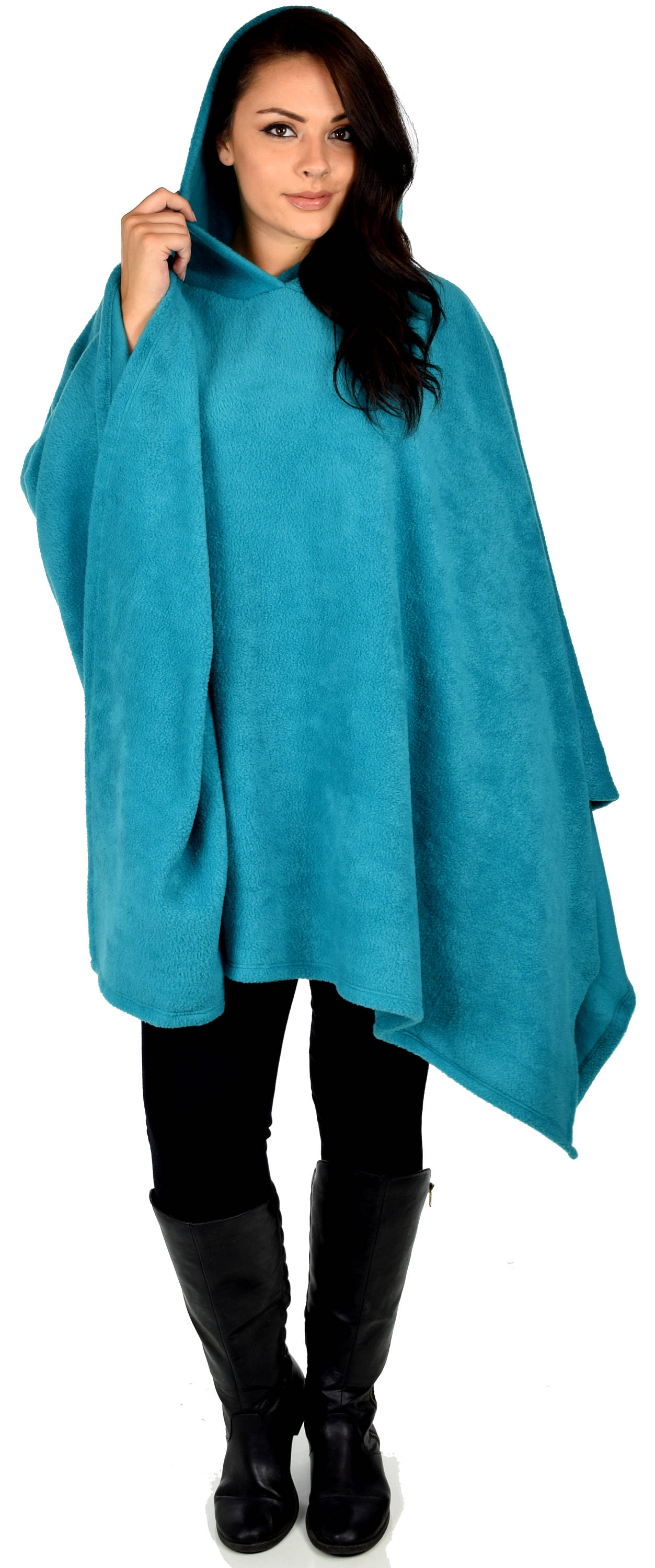 Versatile Travelers Full Size Poncho Hooded Poncho Fleece | Etsy