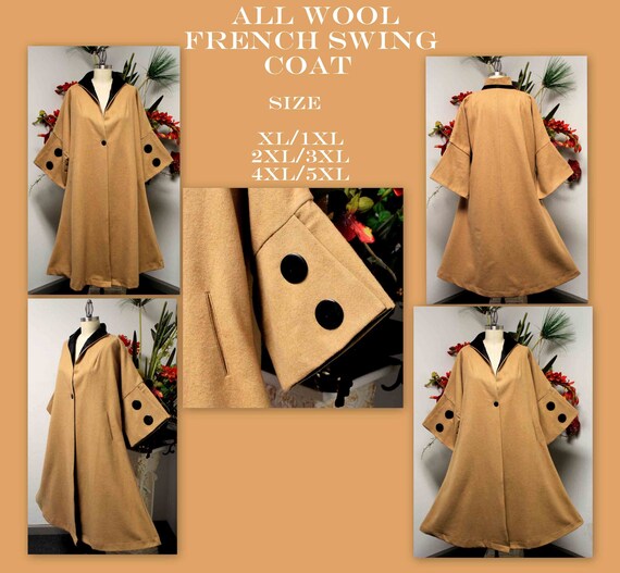 Designer Women Swing Jacket Coat New Style Regular And Plus Size Heavy Wool Blend Swing Coat