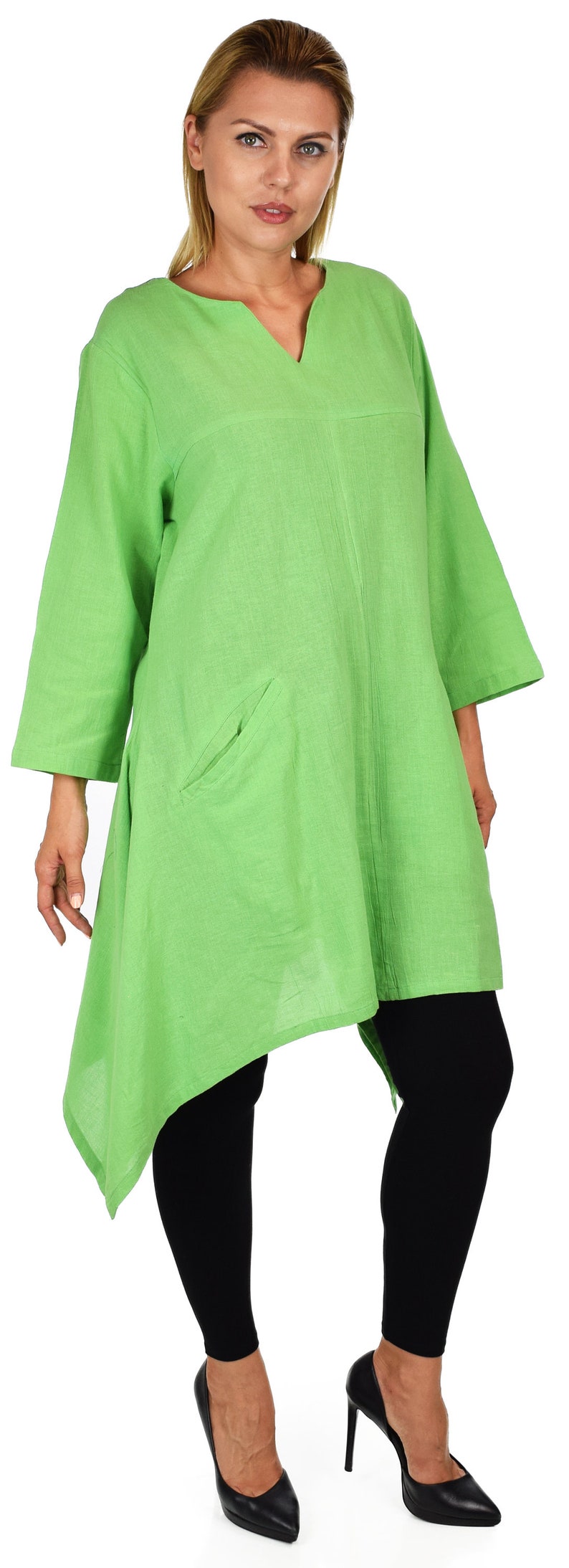 Comfyplus Cotton Gauze Tunic Gauze Top Asymmetrical Tunic Etsy