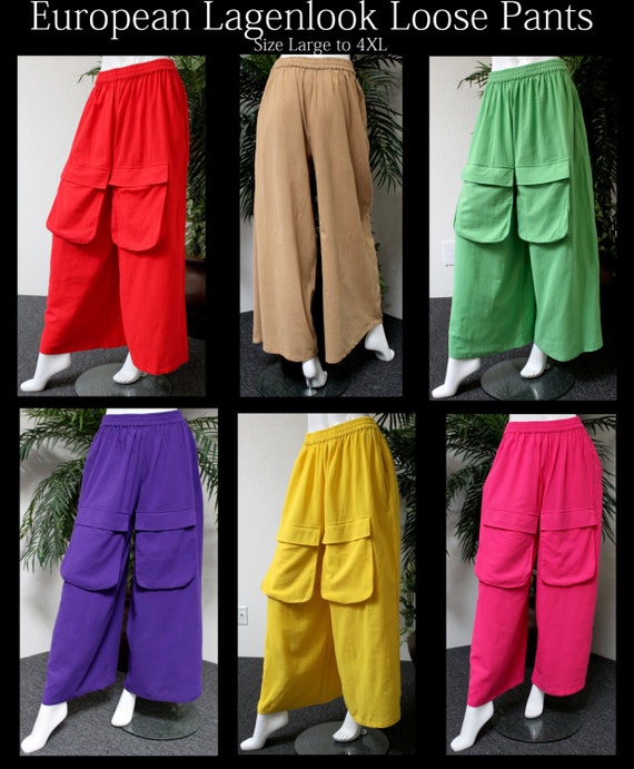 cotton gauze pants plus size