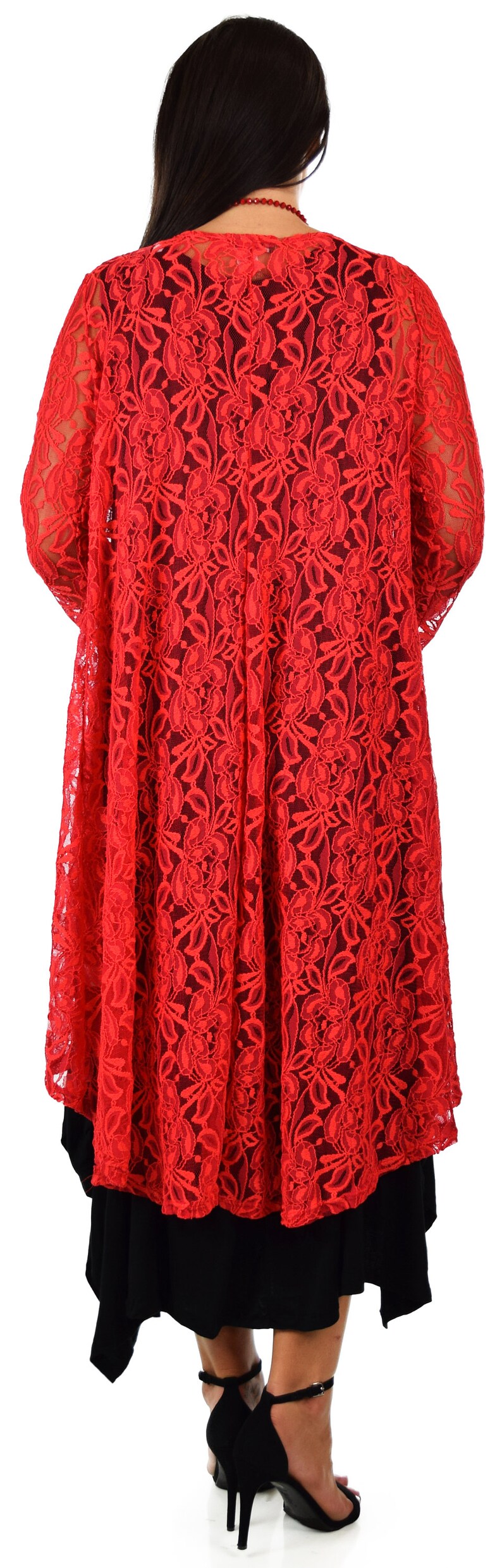 ComfyPlus Lace Duster Hi Low Duster Plus size Duster Party Etsy