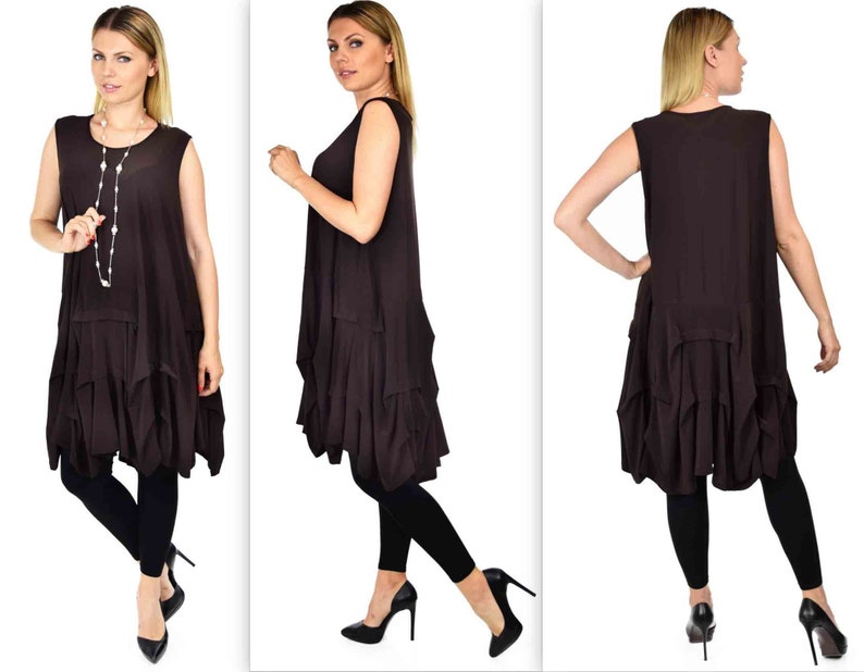 Full Figure Plus size tunic dress in lagenlook style.Designer | Etsy
