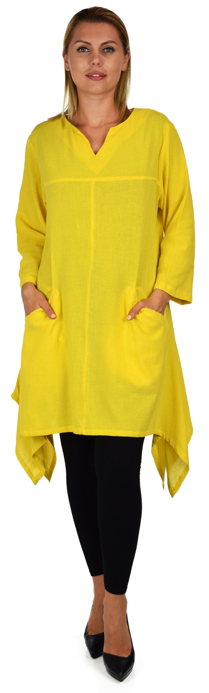 cotton gauze tunic plus size