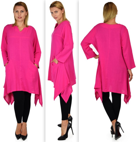 cotton gauze tunic plus size