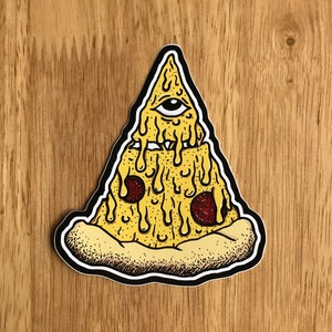 Pizza Slice Sticker | Die-Cut Window, Skateboard, Car, Wall Decal, Laptop Vinyl Sticker