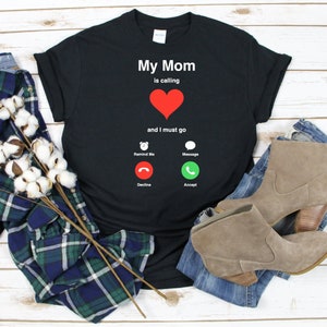My Mom is Calling and I Must Go iPhone Cell Cellular Call Screen SVG Digital Cut File for use with cutting machines Cricut Silhouette