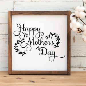 Happy Mother&#39;s Day SVG DXF PNG Digital Cut File for use with cutting machines Cricut Silhouette