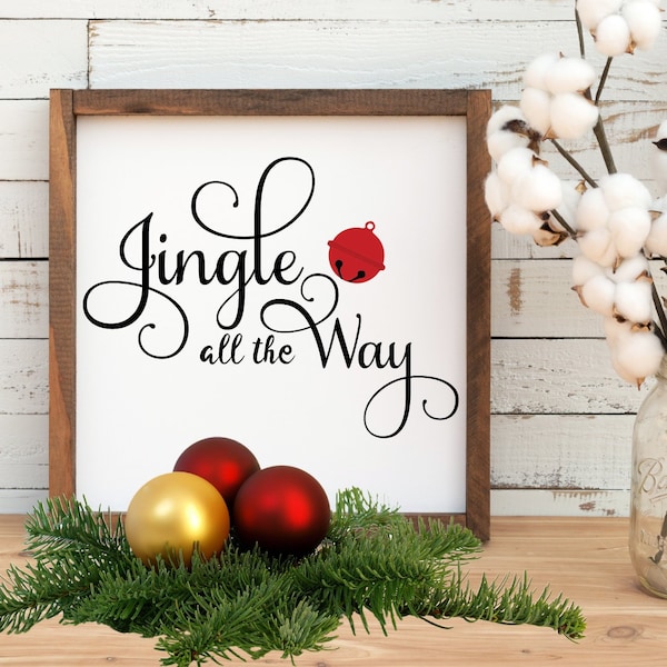 Jingle all the Way SVG DXF PNG Digital Cut File  for use with cutting machines Cricut Silhouette