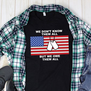 We Don’t Know Them All But We Owe Them All SVG DXF PNG – Military Veterans Day Cut File for Cricut & Silhouette
