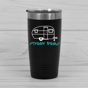 Trailer Trash rv Camping Camper Garbage Trash Can SVG DXF PNG Digital Cut File for use with cutting machines Cricut Silhouette