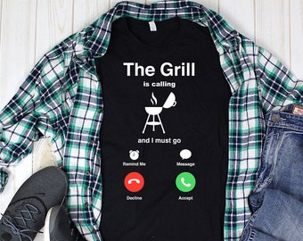 The Grill is Calling and I Must Go Charcoal Grill iPhone Call Screen SVG Digital Cut File for use with cutting machines Cricut Silhouette
