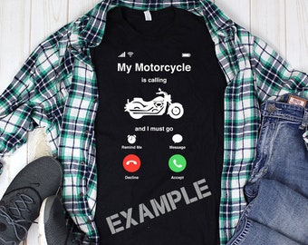 My Motorcycle is Calling and I Must Go iPhone Call Screen SVG Digital Cut File for use with cutting machines Cricut Silhouette