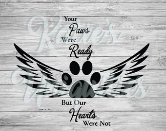 Download Paw wings svg | Etsy