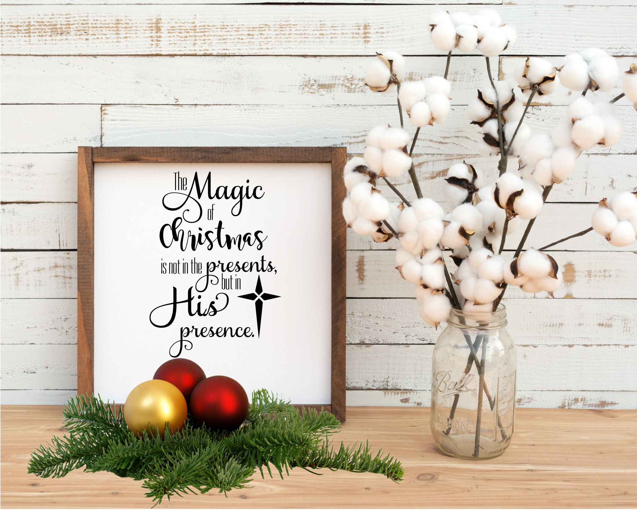 the magic of christmas is not in the presents but in his presence