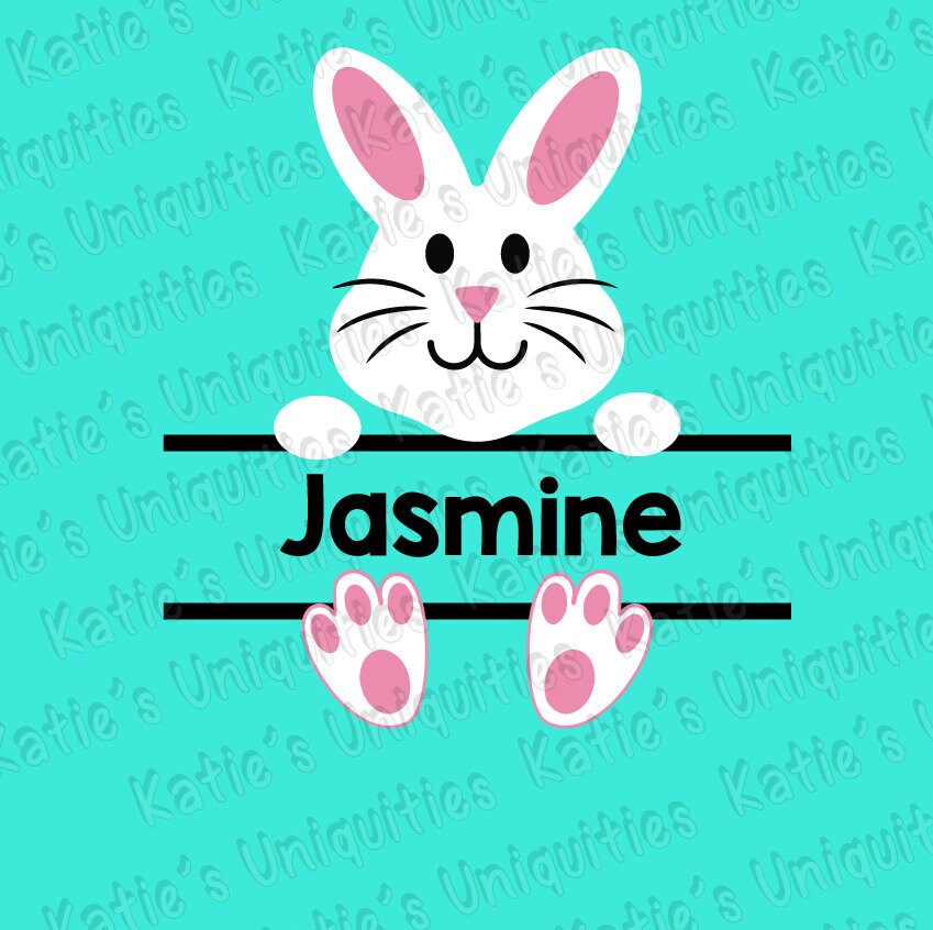 Download Easter Bunny Rabbit Split Name No font/letters SVG DXF PNG ...