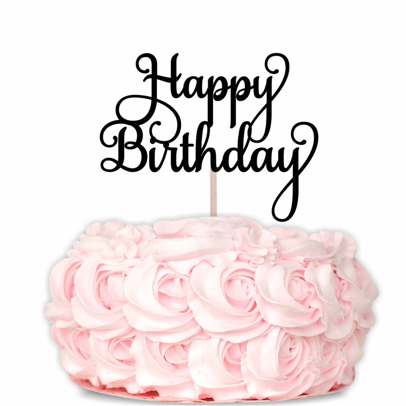 Download Happy Birthday Cake Topper Digital Download SVG DXF PNG for | Etsy