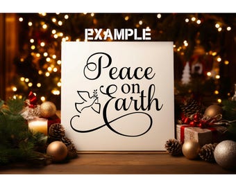 Archivo de corte digital Paz en la Tierra SVG/Navidad para Cricut y Silhouette