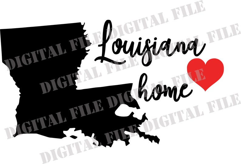 Louisiana State Pride SVG DXF or PNG Digital File for Use With Etsy