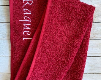 Head Turban Towel Wrap: 100% Terry Cloth Cotton Wrap For Drying Wet Hair; Christmas Spa Gift for Women Men, Twisty Wrap Head Wrap Towel RED