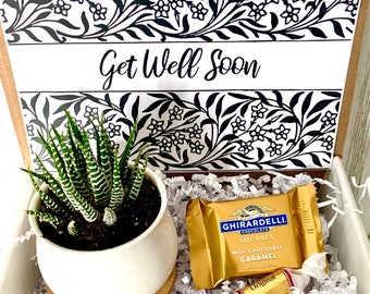 GET WELL Soon Care Package Gift Box- Thinking of You/ Healing Gift Box/ Healing Vibes Gift /Succulent Add Candle Matches, Joy Box Delivered